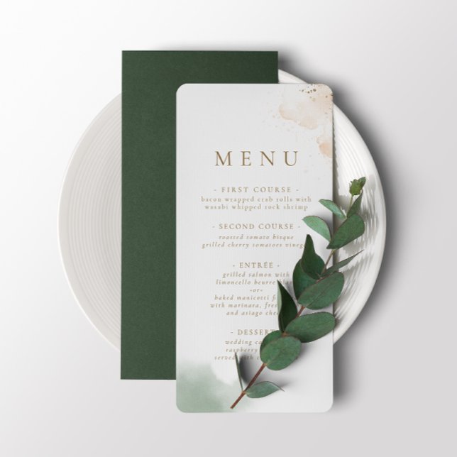 Greenery Gold Eucalyptus  Menu (Creator Uploaded)