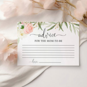 Greenery gold pink Advice for mum parents Enclosure Card