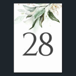 Greenery & Gold Wedding Table Number Cards<br><div class="desc">Gold and greenery wedding table number cards</div>