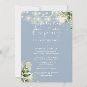 Greenery Happily Ever After Party Wedding Vows Invitation