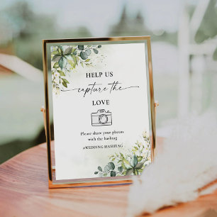 Greenery Help Us Capture The Love Sign