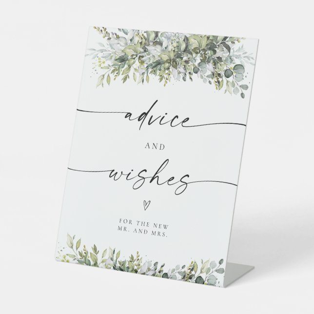 Greenery Herbal Advice and Wish Sign (Front)