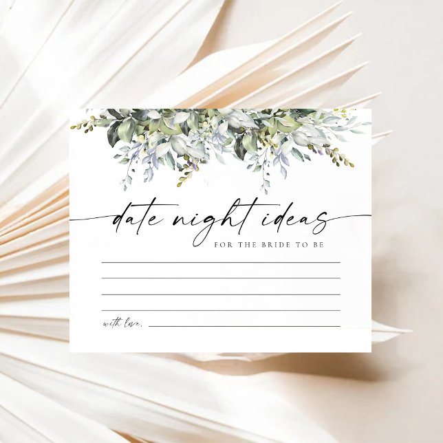 Greenery Herbal Date Night Ideas Card (Creator Uploaded)
