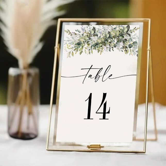 Greenery Herbal Wedding Table Numbers (Creator Uploaded)