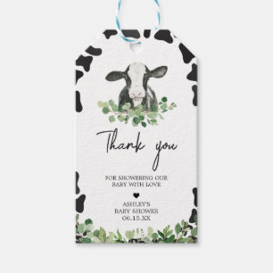 Greenery Holy Cow Baby Shower Favour Tags