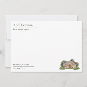Greenery Home Personalised Realtor Stationery Card