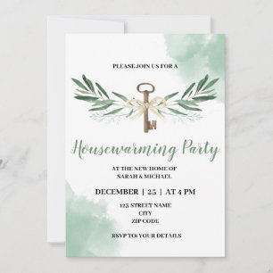 Greenery Housewarming Party Invitation