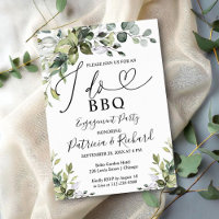 Greenery I DO BBQ Engagement Party Invitation