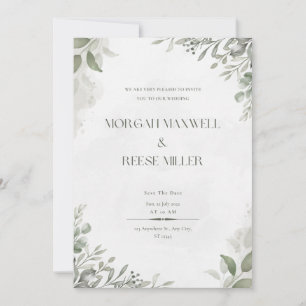 Greenery invitation