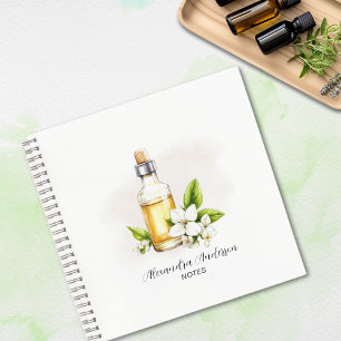 Greenery Jasmine Essential Oils Floral Watercolor Notebook