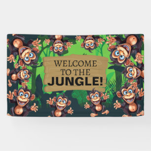 Greenery Jungle Animals Safari  Banner
