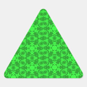 Greenery Kaleidoscope Triangle Sticker