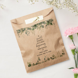 Greenery Leaf Wedding Favour Boxes Bag