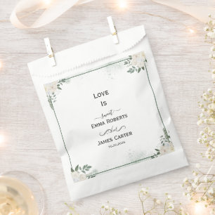 Greenery Love Is Sweet Favour Boxes Bag
