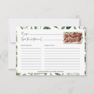 Greenery Meat Kitchen Bridal Shower Recipe Cards
