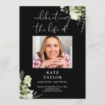 Greenery Memorial Funeral Order Of Service