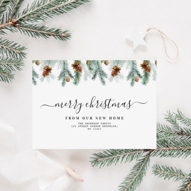  Greenery merry christmas moving announcement (Creator Uploaded)