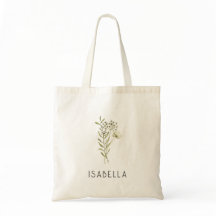 Greenery Minimal Floral Personalised Name Modern