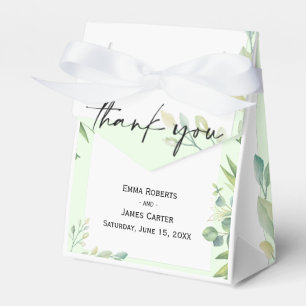 Greenery Minimalist Wedding Favour Boxes