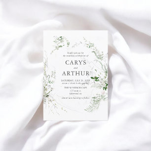 Greenery Modern Botanical Wedding Invitation