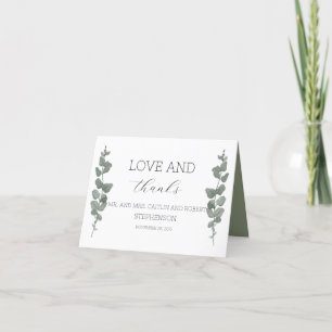  Greenery Modern Thank You Card