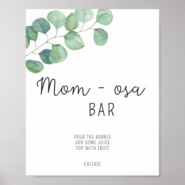 Greenery mum-osa bar / Mim-osa bar Poster (Front)