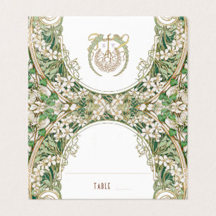 Greenery Name Cards Wedding Table Vintage