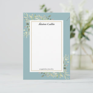 Greenery Necklace Jewellery Display Card