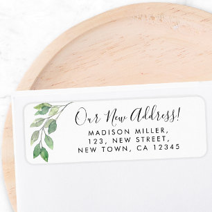 Greenery New Address Return Address Label