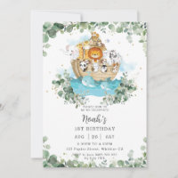 Greenery Noah's Ark Gender Neutral Birthday Party