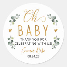 Greenery Oh Baby Stickers