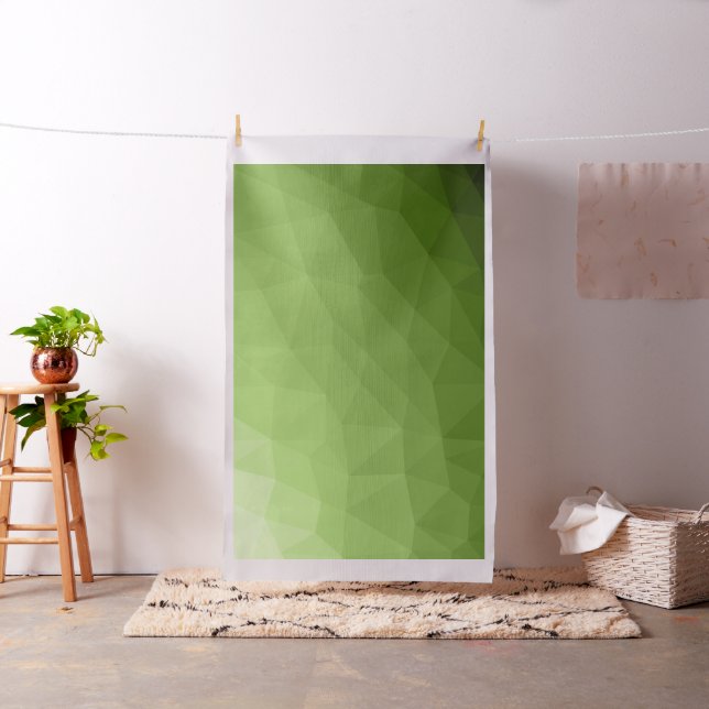 Greenery ombre gradient geometric mesh pattern fabric (In Situ)