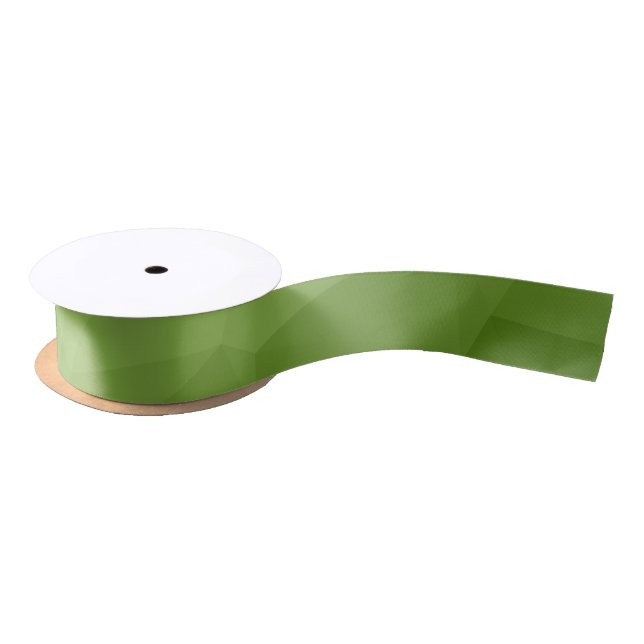 Greenery ombre gradient geometric mesh pattern satin ribbon (Spool)