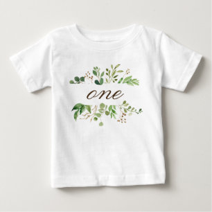 Greenery one year old baby T-Shirt