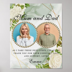 Greenery Parents of the Bride Thank You Gift Poster