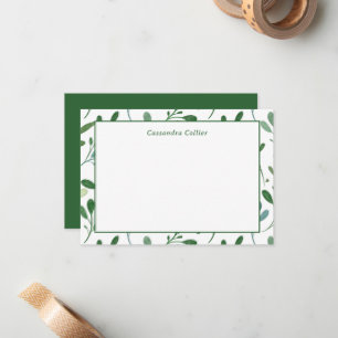 Greenery Pattern Modern Card