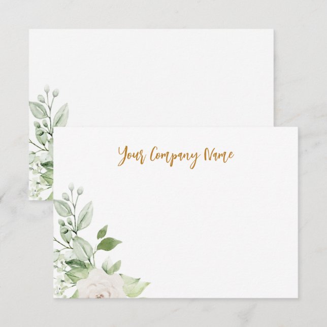 Greenery Personalised Business Card (Front/Back)