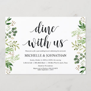 Greenery Post Wedding Brunch Invitation Card
