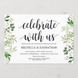 Greenery Post Wedding Brunch Invitation Card