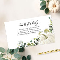 Greenery Pumpkin Fall Baby Shower Books For Baby