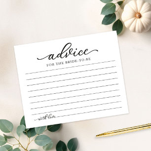 Greenery & Pumpkin Fall Bridal Shower Advice Card