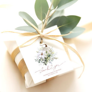 Greenery Pumpkin Fall Bridal Shower Favour Gift Ta Tags