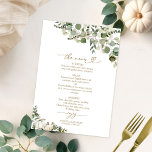 Greenery Pumpkin Fall Wedding Menu Card<br><div class="desc">Create an elegant and timeless fall-themed wedding suite that effortlessly reflects your style with personalised details.</div>