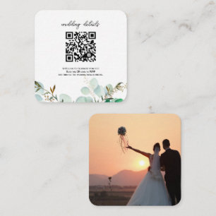 Greenery QR Code Photo RSVP Enclosure Invitation
