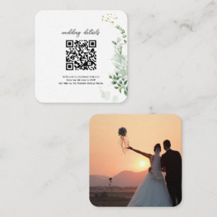 Greenery QR Code Photo RSVP Enclosure Invitation