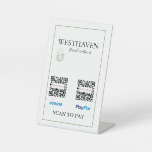 Greenery QR Code Scan to Pay Pedestal Sign