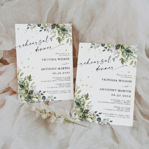 Greenery Rehearsal Dinner Invitation