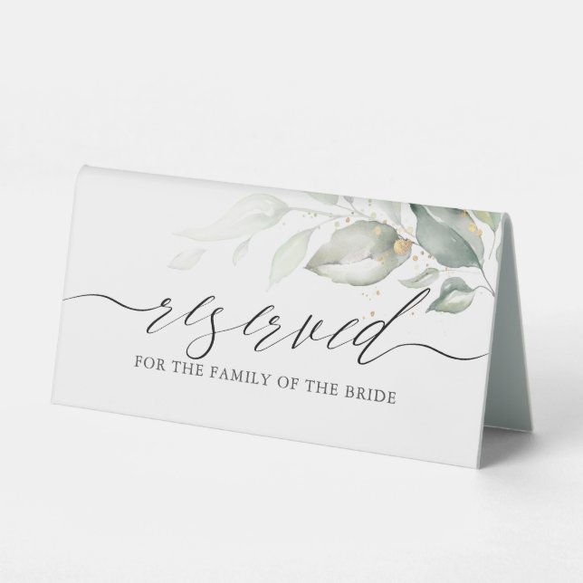 Greenery Reserved Sign - Party - Business   (Front)