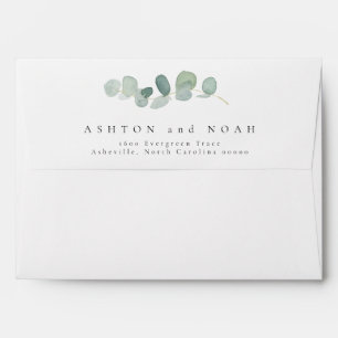 Greenery Return Address Envelopes