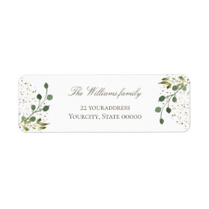 greenery return address label
